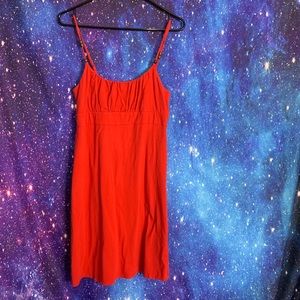 Loft- Burnt Orange Sundress with beaded straps S